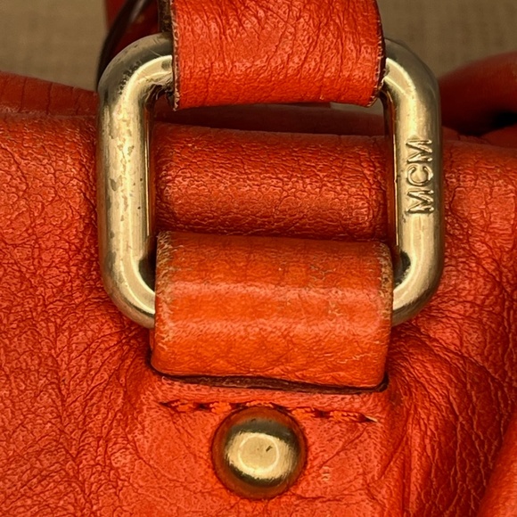 MCM Orange Mono Hand Tote - Picture 8 of 13